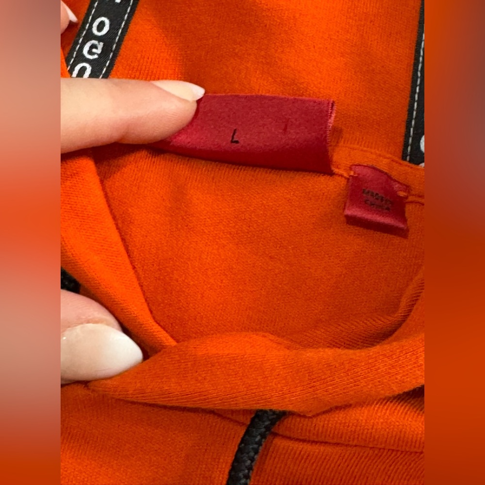 Men’s HUGO Dercolano hoodie-Hugo Boss Collection-Orange- Size Large - Picture 5 of 7